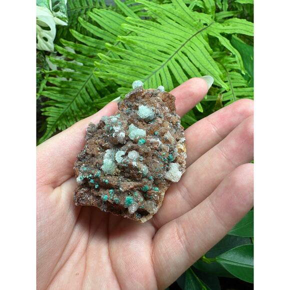 Rosasite Crystal with Druzy - Picture 4 of 5